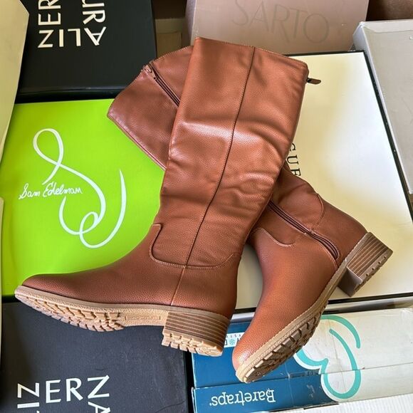 Style & Co. Womens Graciee Faux Leather Knee-High Boots Brown - Picture 4 of 5